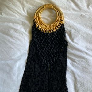 Crochet Wooden Handle Summer Purse